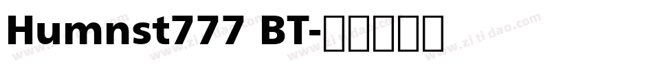 Humnst777 BT字体转换